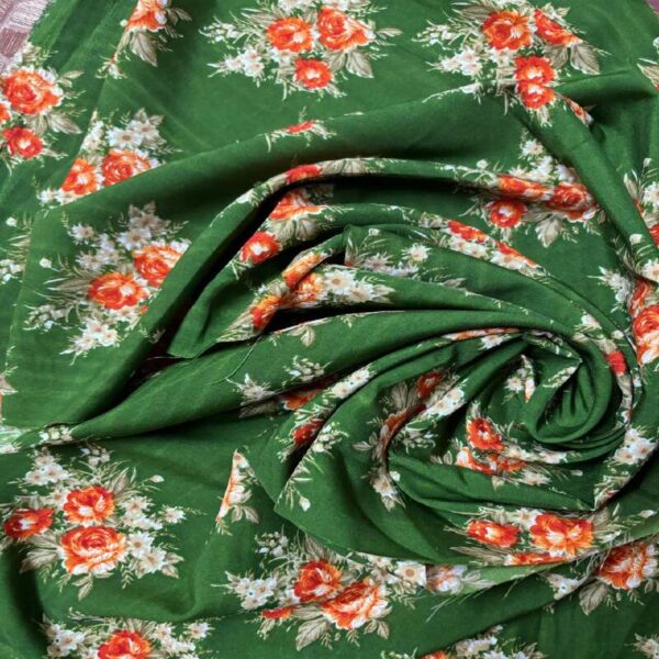FLORAL AMERICAN CREPE FABRIC