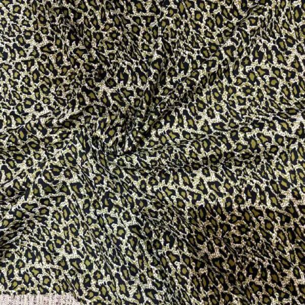leopard print American crepe fabric