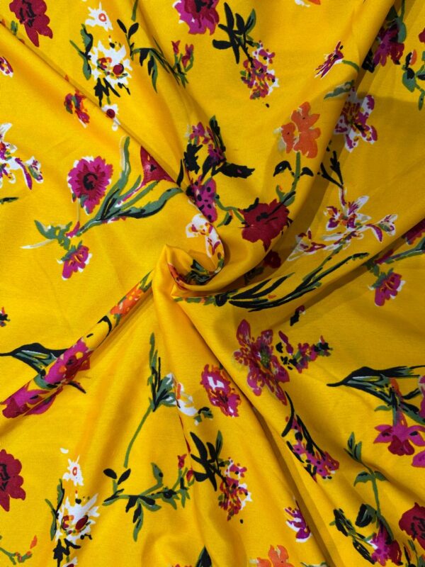 Floral Printed American Crepe Fabric