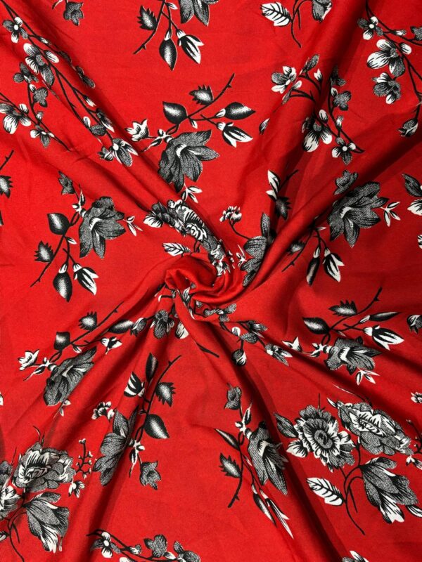 floral printed american crepe fabric