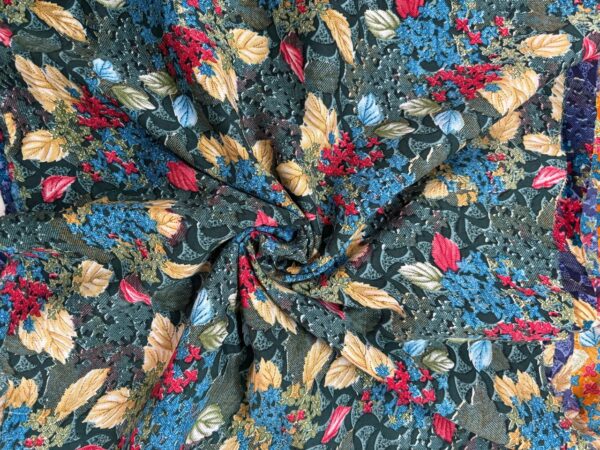 grey printed crepe fabriC