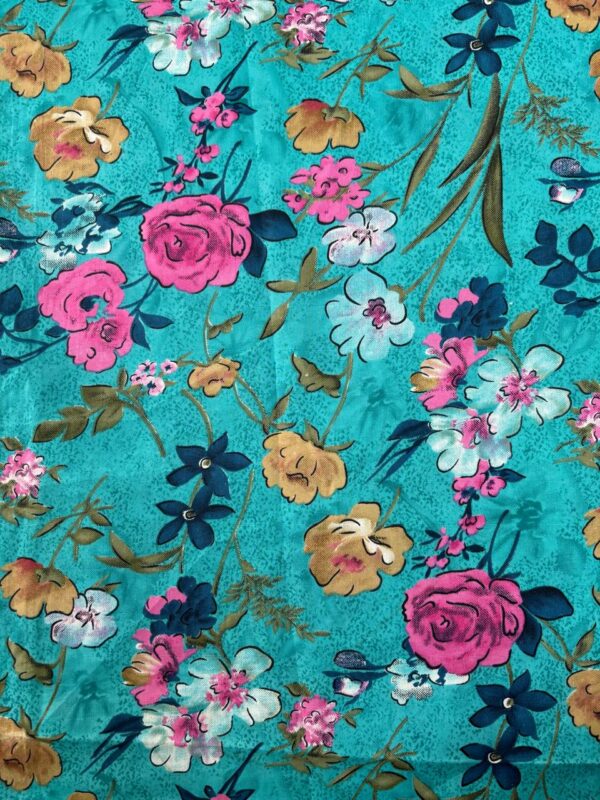 floral printed american crepe fabric