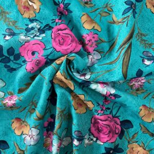 floral printed american crepe fabric