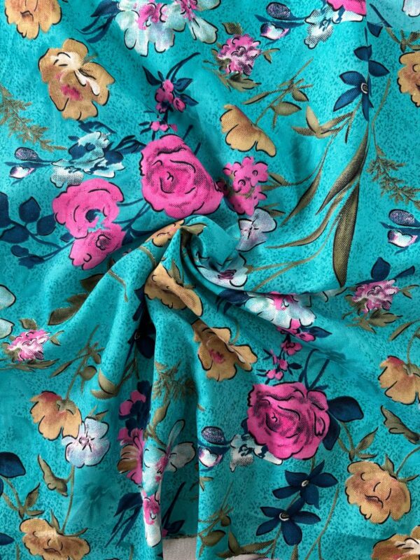 floral printed american crepe fabric